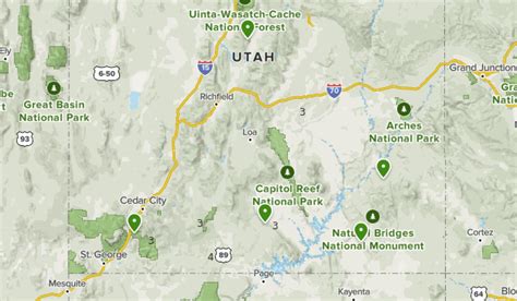 slot canyon utah map.